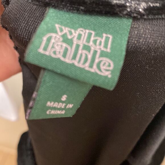 Wild Fable Starry Velvet Bodysuit Small - Picture 2 of 6